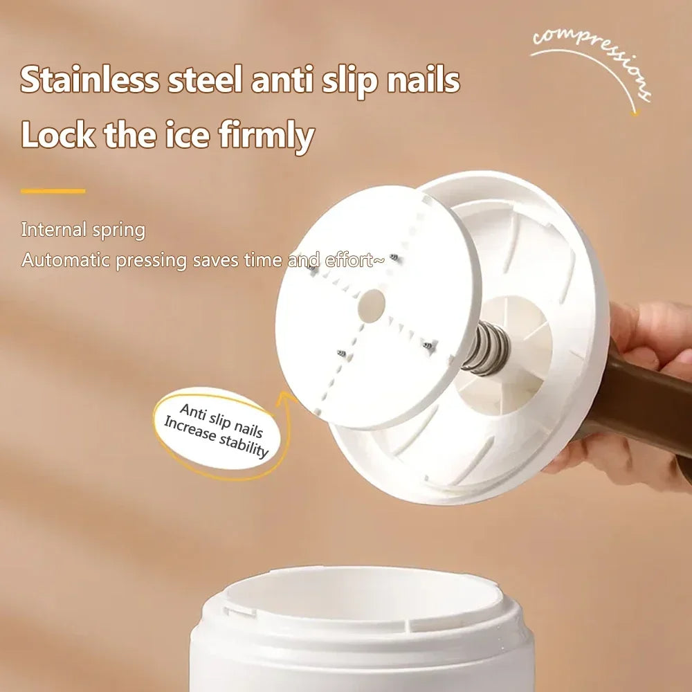 Manual Ice Crusher with Bowl – Easy Handheld Ice Shaver
