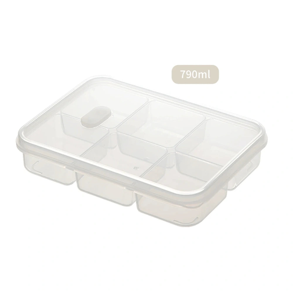6-Grid Fridge & Freezer Food Storage Box With lid - Reusable Plastic Container