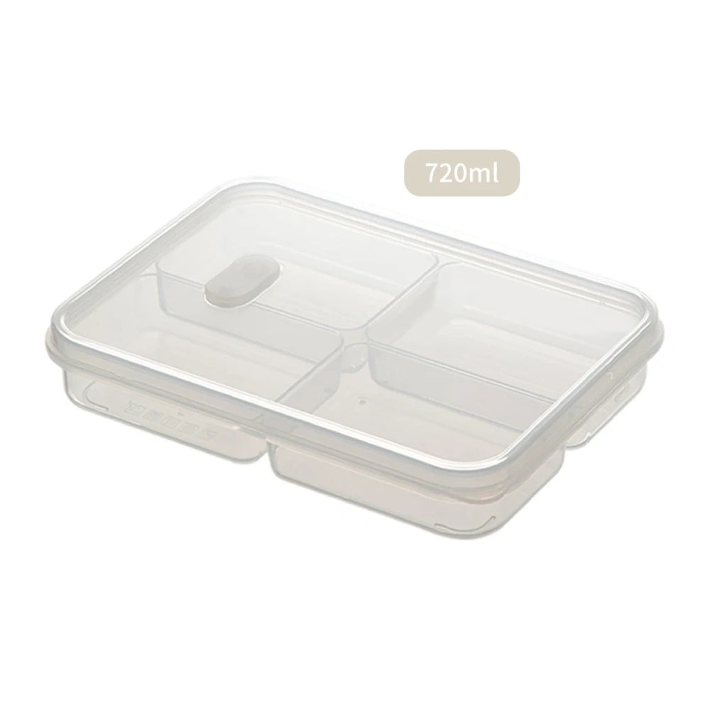6-Grid Fridge & Freezer Food Storage Box With lid - Reusable Plastic Container