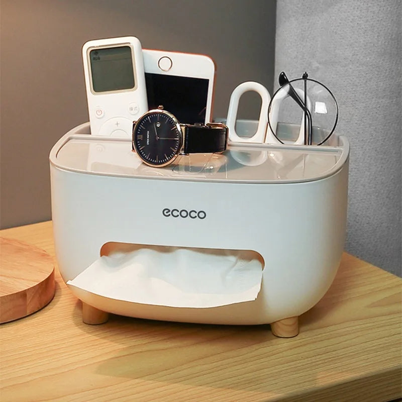 Multi-Function Tissue Box Organizer