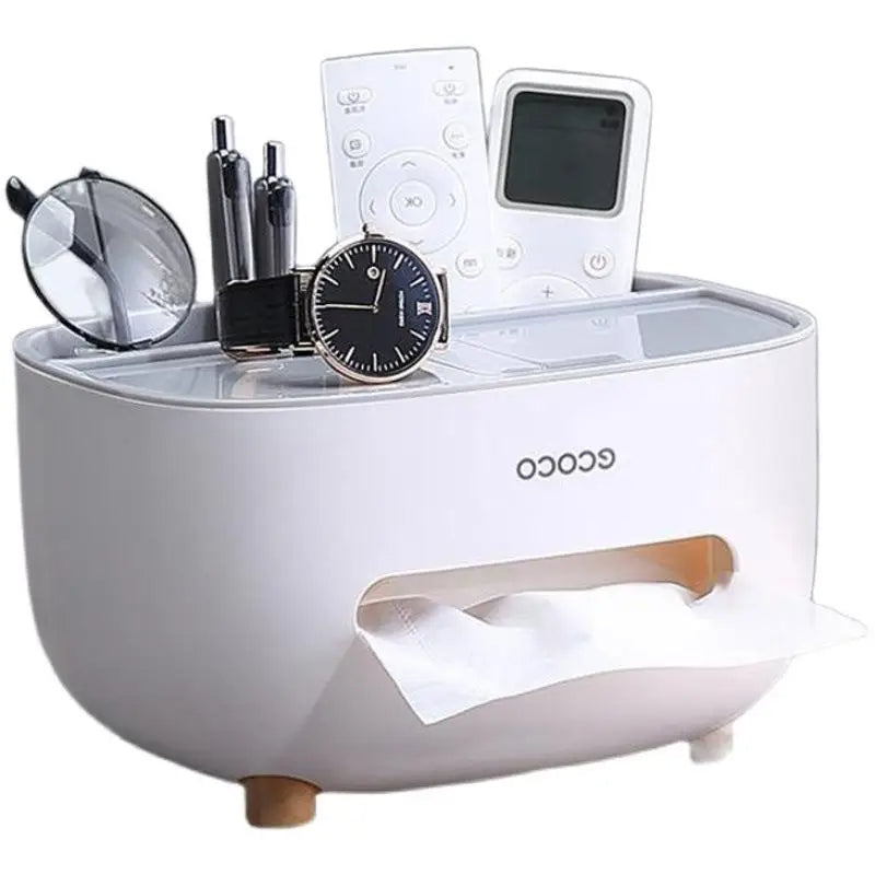 Multi-Function Tissue Box Organizer