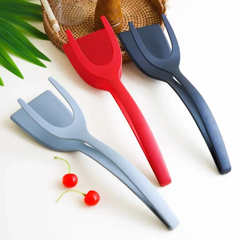 Silicone Turner Tongs for Eggs & Pancakes