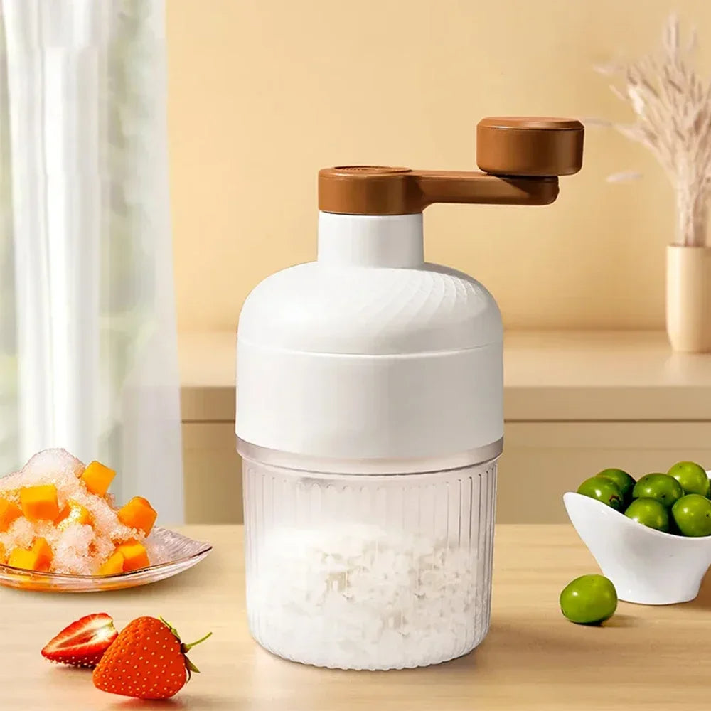 Manual Ice Crusher with Bowl – Easy Handheld Ice Shaver