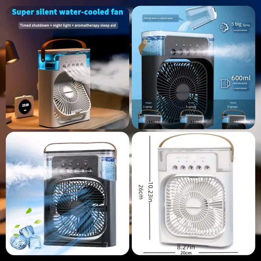 Humidifier Mist Fan – Portable Cool Mist Air Fan with Humidifying Function | For Home, Office & Travel Use