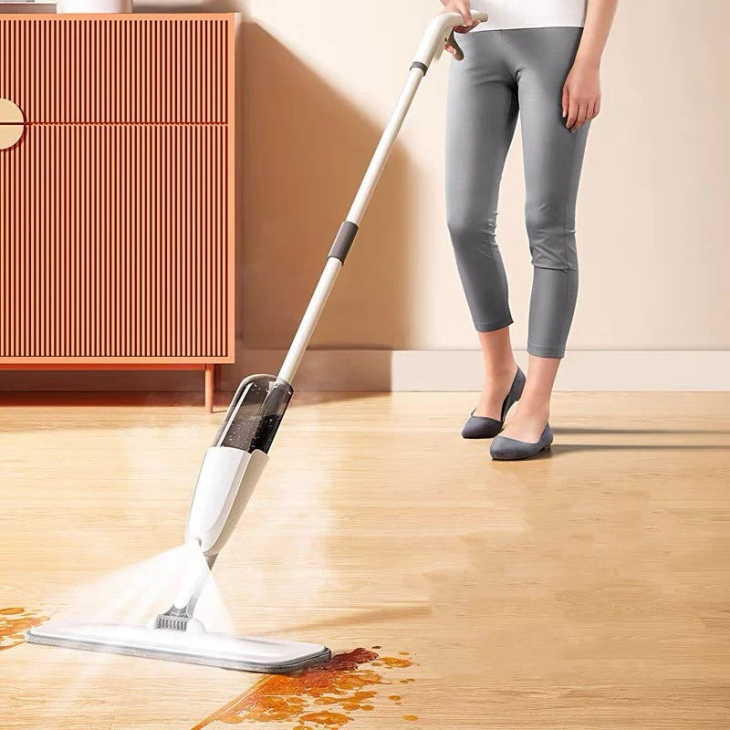 Spray Mop for Floor Cleaning – Wet & Dry Mop with Refillable Bottle, Microfiber Pads & Scrubber | For Hardwood, Laminate, Wood & Ceramic Floors