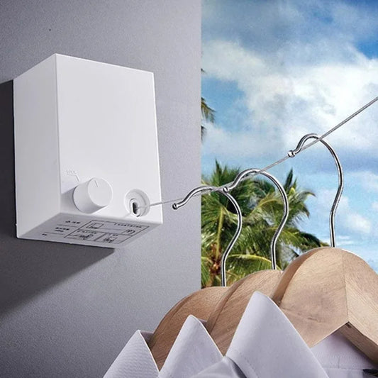 Retractable Invisible Clothesline – Wall-Mounted Drying Rack for Indoor & Outdoor Use