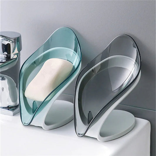 Leaf Shape Suction Soap Holder – Drainable, No-Drill Bathroom Rack