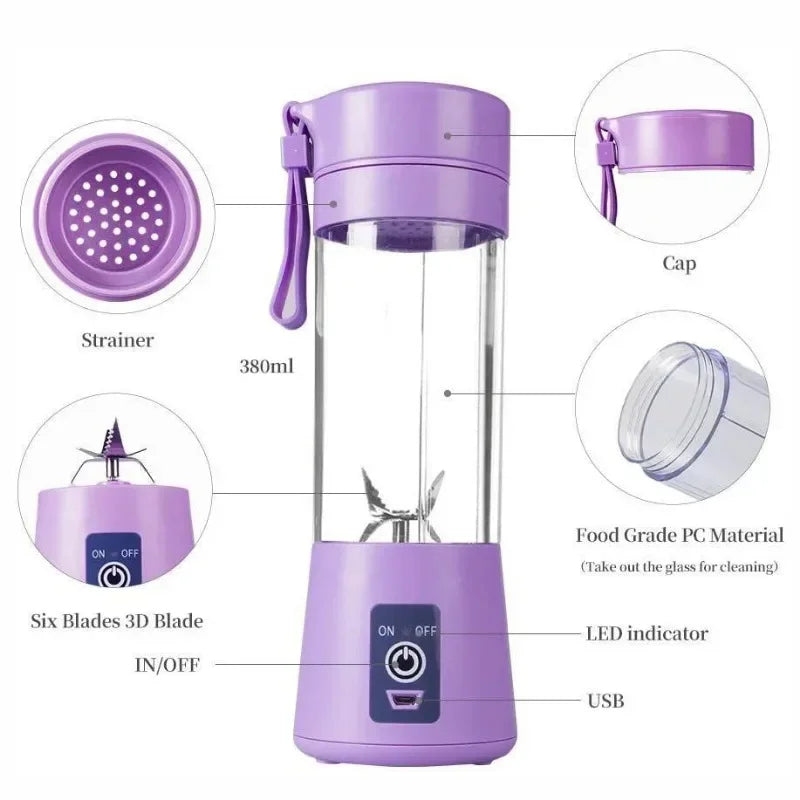 Portable Rechargeable Juicer Bottle